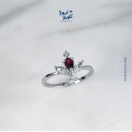 July Birthstone-Ruby Antique Droplet Ring